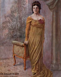 Chanteuse italienne Gilda dalla Rizza dans La Tosca de Puccini