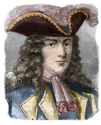 Jean-Bernard Louis de Saint Jean, Baron de Pointis (1645-1707), amiral et corsaire français. Gravure du XIXe siècle. Collection privée.