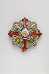 Royaume des Deux-Siciles - Ordre de Saint Georges de la Réunion : plaque de grand collier de chevalier - vers 1819