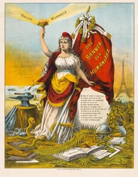 La déesse de la liberté avec marteau et enclume