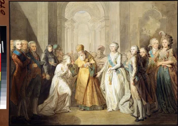 Les fiançailles du grand duc Alexandre Pavlovich et de la princesse Louise Augusta de Bade