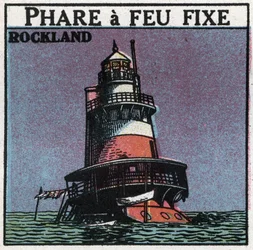 Signaux lumineux : phare de Rockland. Illustration anonyme de 1925. Collection privée.