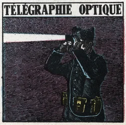 Signaux lumineux : télégraphie optique. Illustration anonyme de 1925. Collection privée.