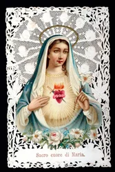 Mater dolorosa Sacré-Cœur. Image pieuse