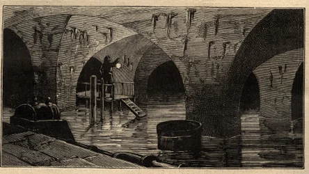 Réservoir de Ménilmontant - Paris - 1890 - gravure 1890