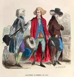 Costumes masculins en 1787 - Collection privée