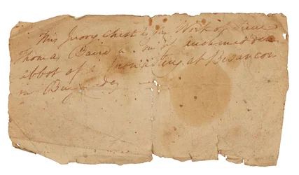 Note pour le cercueil composite gothique français en ivoire, vers 1330 (papier)