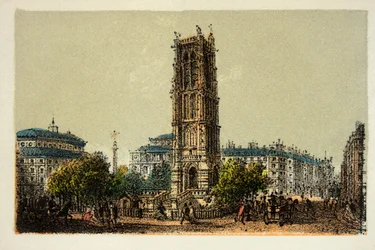 Paris en 1874 : La tour Saint-Jacques