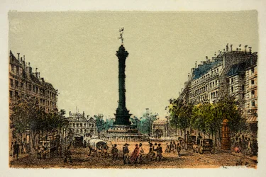 Paris en 1874 : La colonne de Juillet