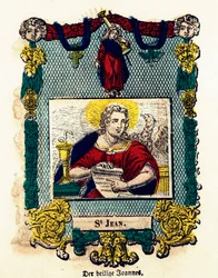 Image pieuse : Saint Jean. Gravure du XIXe siècle, Collection privée