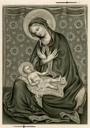 Image pieuse : La Vierge et Jésus