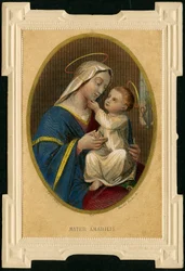 Image pieuse : Vierge Marie avec Jésus