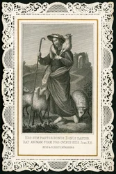 Image pieuse : le Bon Pasteur (gravure)