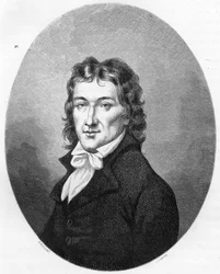 Portrait de Camille Desmoulins (1760-1794) publiciste et homme politique - Gravure de 1863 dans "Le Livre Rouge - Histoire De L