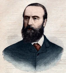 Portrait de Charles Stewart Parnell (1846-1891), homme politique irlandais. Gravure dans « Le petit Parisien » de 1891. Collection privée.