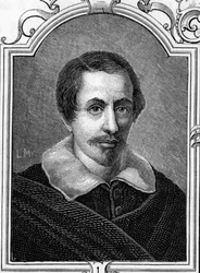 Portrait de Daniele Crespi (1598-1630) peintre italien. Gravure de 1859 dans « les galeries d