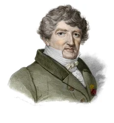 Portrait de Georges Cuvier (1769-1832), paléontologue français dans "Portraits et histoire des hommes utiles : hommes et femmes de tous pays et de toutes conditions, qui ont acquis des droits à la reconnaissance des hommes" publié et propagé par la Société