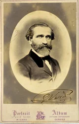 Portrait de Giuseppe Verdi (1813-1901), compositeur italien. vers 1850. Collection privée. Milan
