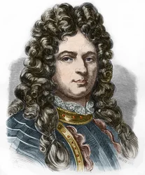 Portrait de Jean Bart (1650 - 1702), corsaire français. Gravure du XIXe siècle. Collection privée.