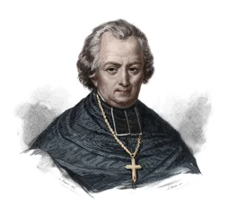 Portrait de Jean Lefebvre de Cheverus (1768-1836) cardinal français, archevêque de Bordeaux dans 