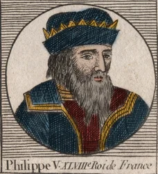 Portrait de Philippe V le Long (1294-1322), roi de France - Philippe V (1294-1322) 