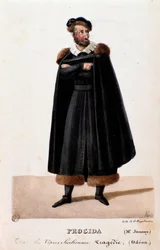 Portrait de Procida interprété par Joanny dans Les Vêpres siciliennes (I vespri siciliani) opéra de Giuseppe Verdi