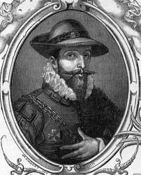 Portrait de Simone Cantarini dit le Pesarese (1612-1648) gravure de 1859 dans "Les galeries d
