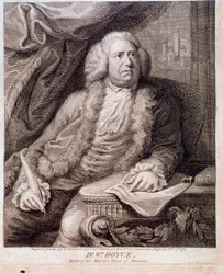Portrait du compositeur anglais William Boyce