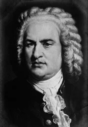 Portrait du compositeur allemand Johann Sebastian Bach (1685-1750). Gravure. XIXe siècle
