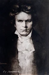Portrait du compositeur allemand Ludwig van Beethoven