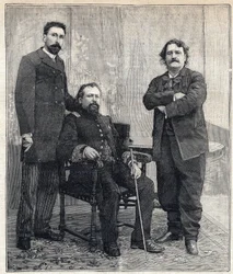Portrait des trois « Académicides » : Marius Tournade, Achille Le Roy et Maxime Lisbon (1839-1905) qui voulaient ridiculiser l