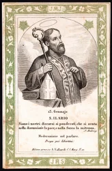 Représentation de Saint Hilaire. Image pieuse