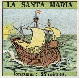 Navires et navires : Santa Maria, caravelle de Christophe Colomb (1451-1506) lorsqu