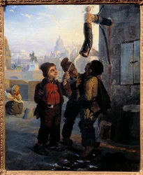 Petit ramoneur désaltérant à l