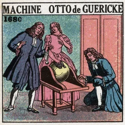 Machines statiques: la machine par Otto von Guericke (Otto de Guericke)