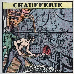 Générateurs de vapeur : salle des chaudières. Illustration anonyme de 1925. Collection privée.
