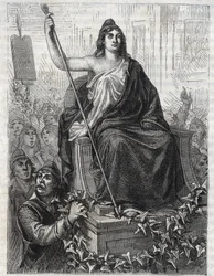 La procession de la Déesse de la Raison