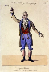 Le basse Giuseppe Frezzolini (1789-1861) interprétant le Docteur Dulcamara dans l