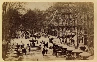 La ville de Marseille et ses environs vers 1885-1890 : La Promenade des Fleurs, Cours Saint-Louis