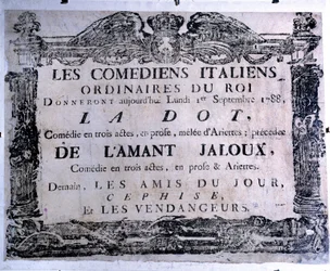 Affiche de théâtre présentant la pièce 