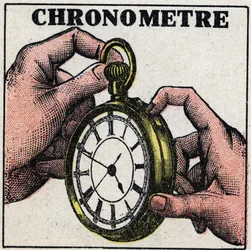 Temps : un chronomètre. Illustration anonyme de 1925. Collection privée.