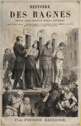 Page de titre du livre "Histoire des bagnes depuis leur création à nos jours" (1877) par Pierre Zaccone (1817-1895).