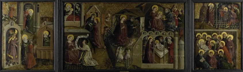 Triptyque de scènes de la vie de la Vierge