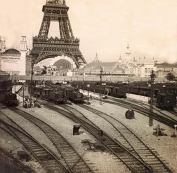 Exposition Universelle de 1900 à Paris : La gare du Champs de Mars - Collection privée