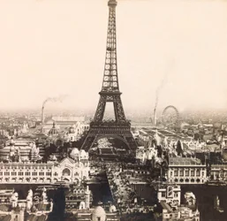Exposition Universelle de 1900 à Paris : Vue panoramique du Champs de Mars - Collection privée
