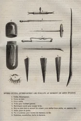 Divers outils que les forçats emportent lorsqu