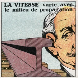 Mouvements vibratoires : la vitesse varie avec les mouvements de propagation. Illustration anonyme de 1925. Collection privée.