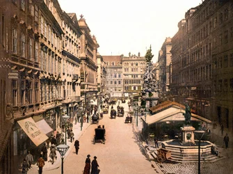 Vienne en 1901. Der Graben. Photochrome.
