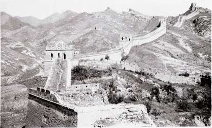 Vue de la Grande Muraille de Chine Photographie du début du 20e siècle