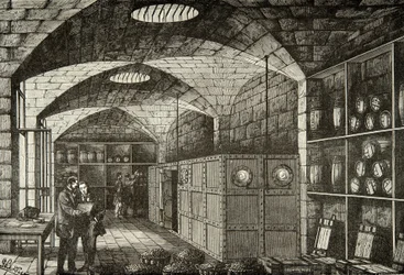 Caves du trésor de la Banque de France au 19e siècle